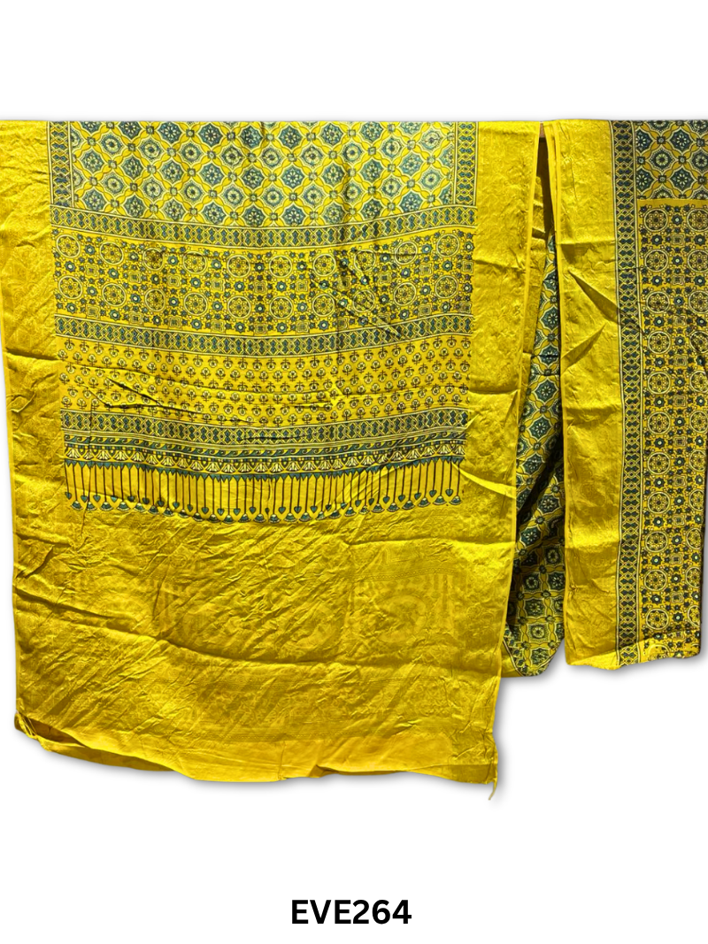 Dola Silk Ajrakh Saree