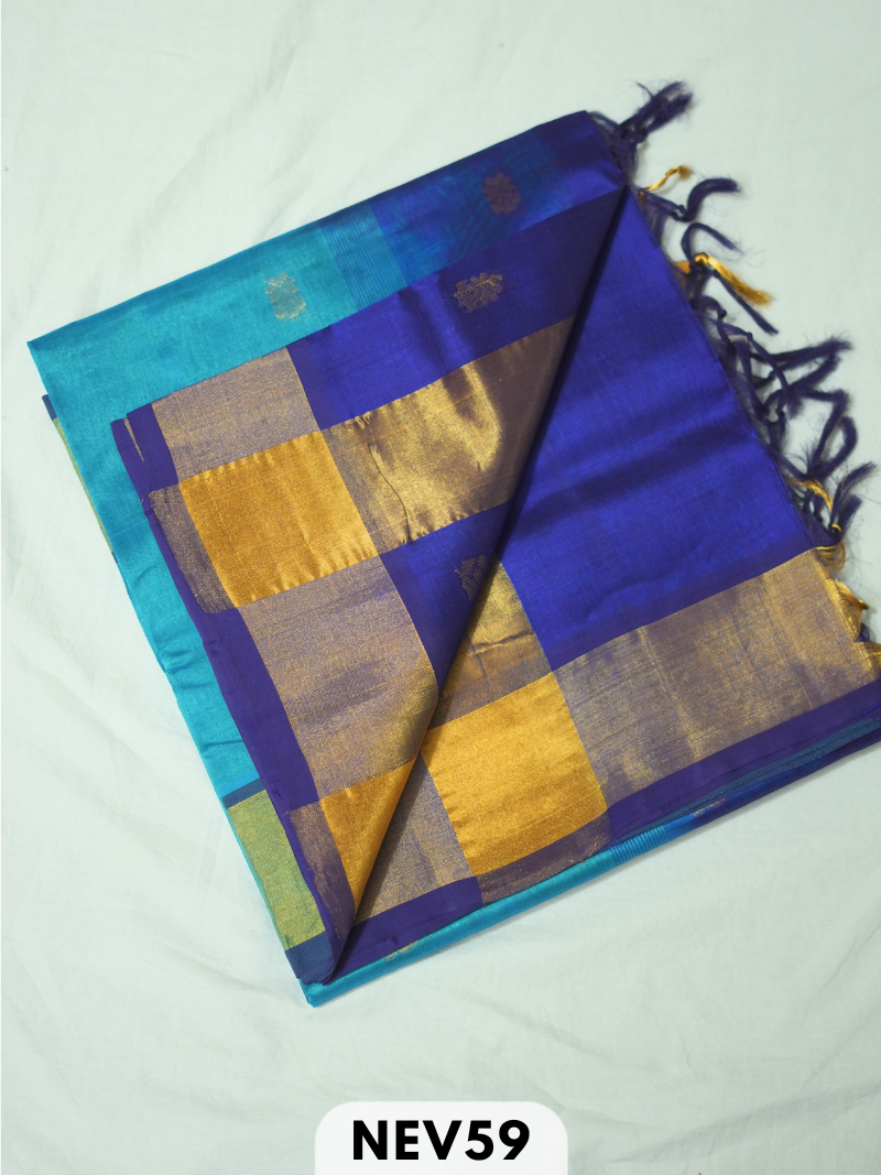 TISSUE BORDER WITH BODY BUTTA SILK COTTON SAREE
