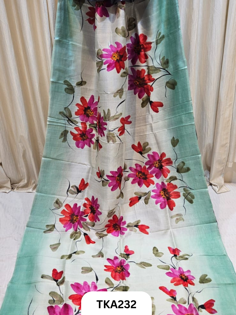 Murshidabad Silk Hand Painted Saree
