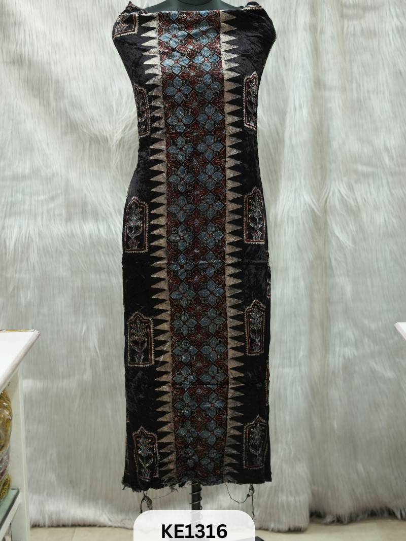 VELVET AJRAKH HANDBLOCKPRINT - 2.5MTR TOP