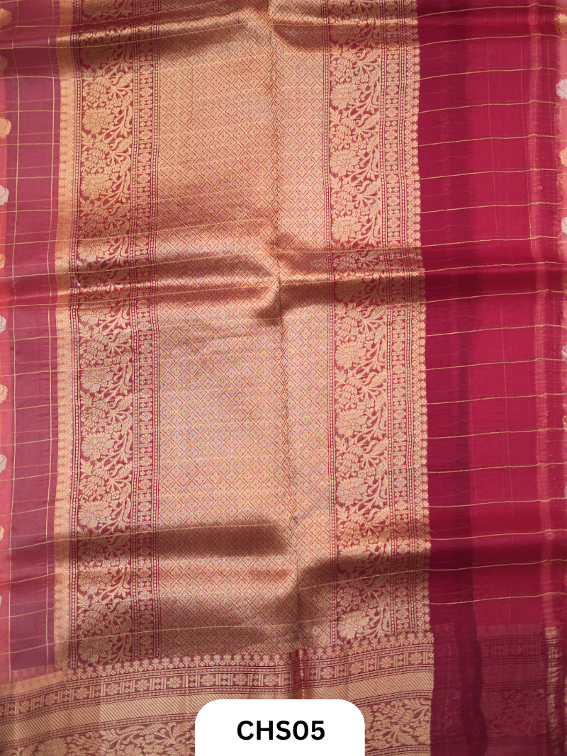 Pure Kora Organza Handloom Saree