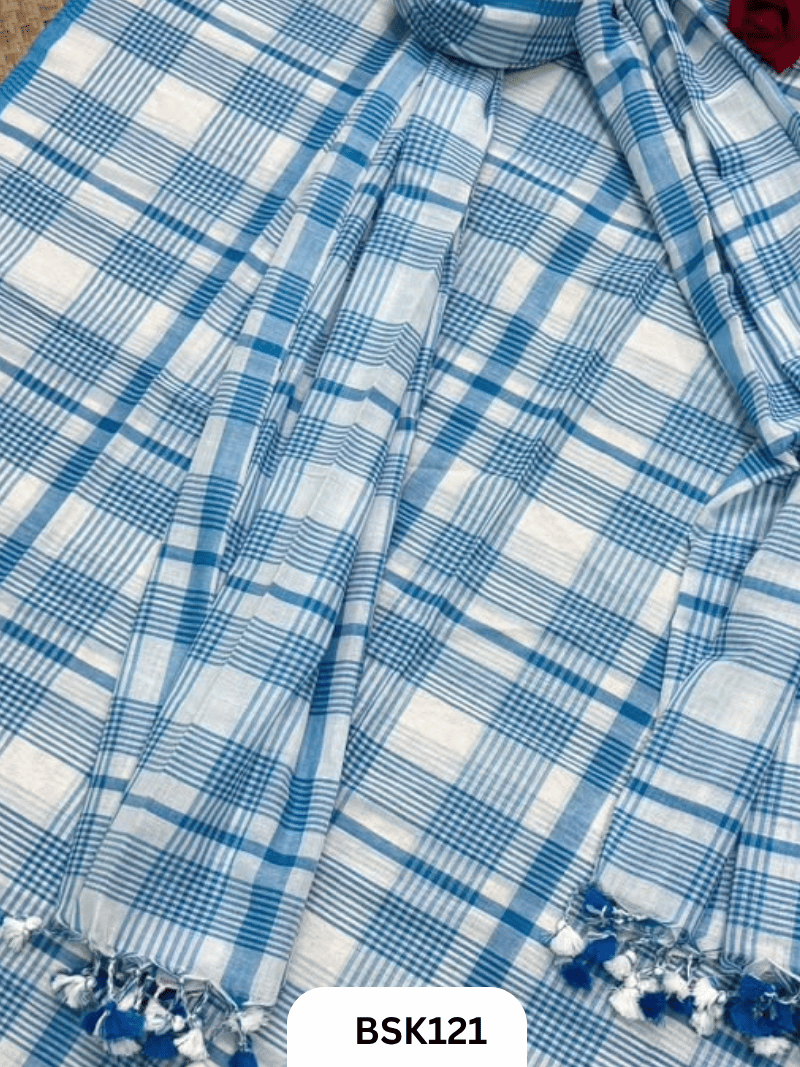 Mul Cotton Checks Top Duppata -2.5Mtr
