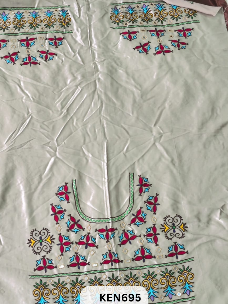 MASHRUSILK HAND AARIWORK UNSTITCHED BLOUSEPIECE