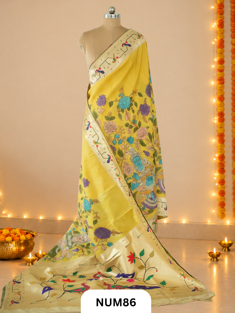 Exclusive Pure Penkalamkari With Paithani Saree - MODAL SILK