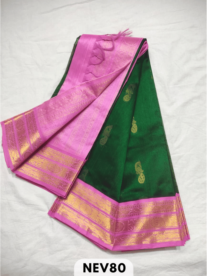 KORVAI BODY BUTTA WITH RICH PALLU SAREE - HANDLOOM