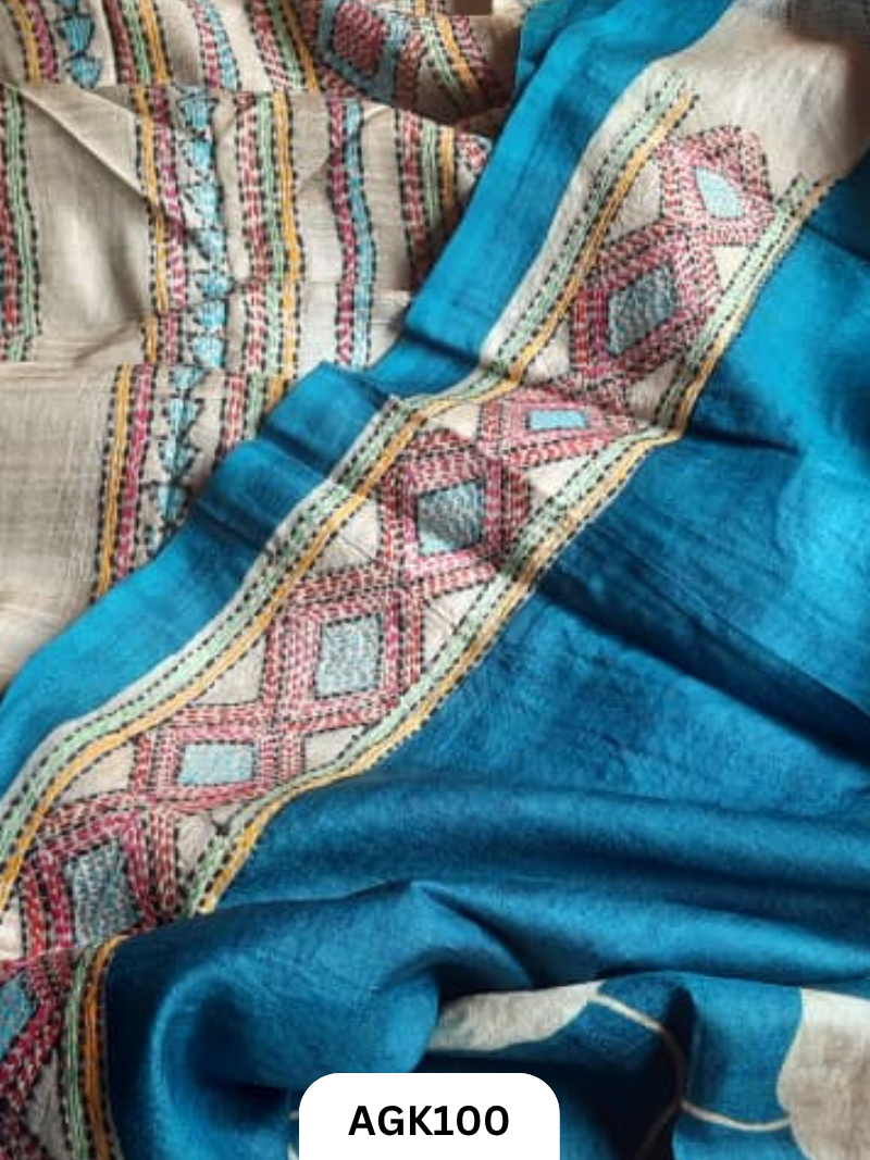 Gaachi by Nethi Tassar – Hand Block & Screen Print Saree with Blouse Piece