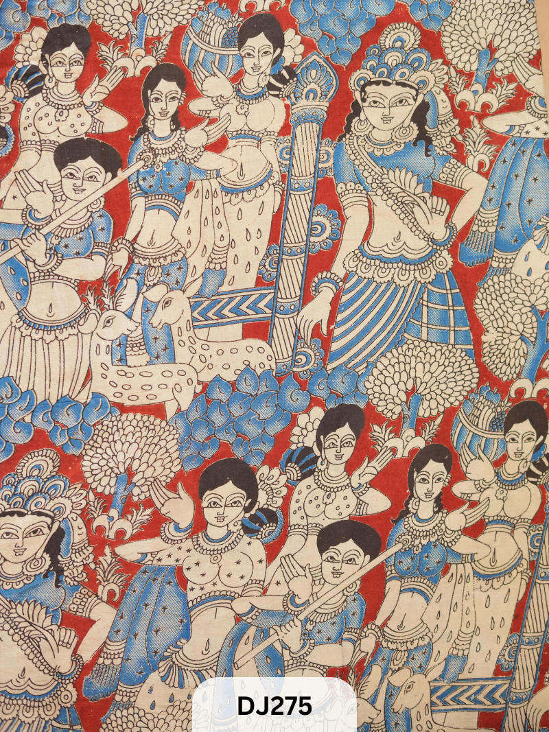 Kalamkari Hand printed - Fabric -1mtr
