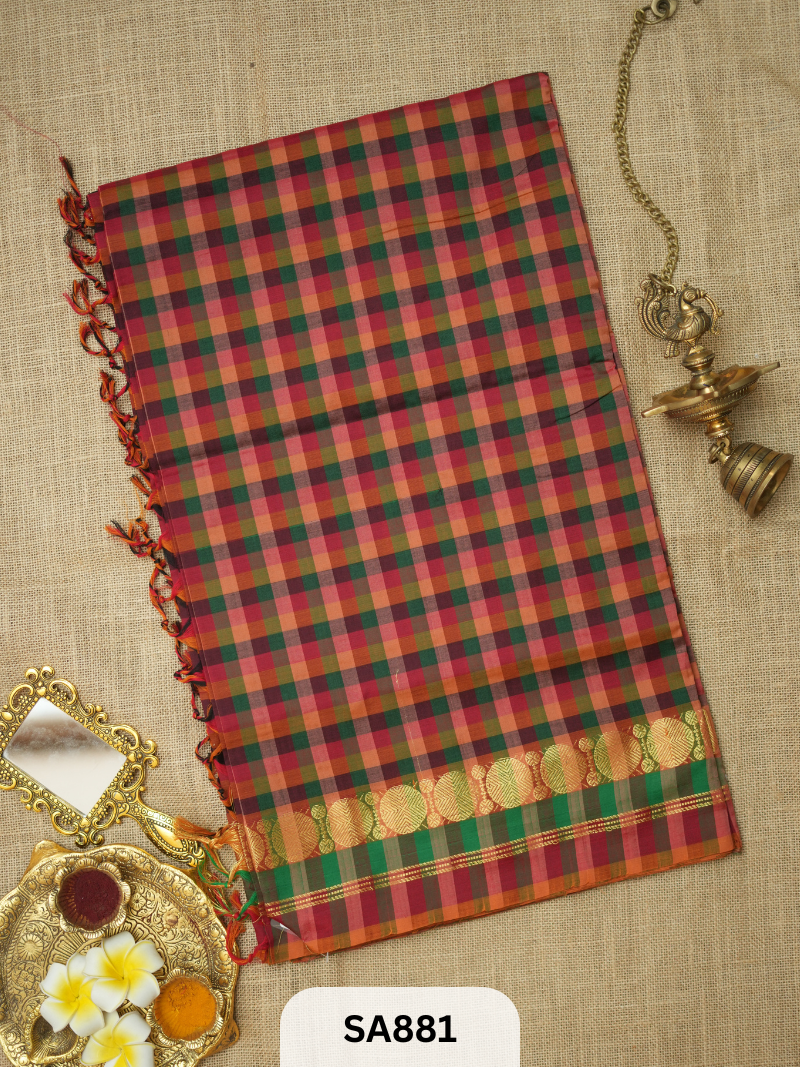 PURE HANDLOOM SILK COTTON SAREE | KATTAM