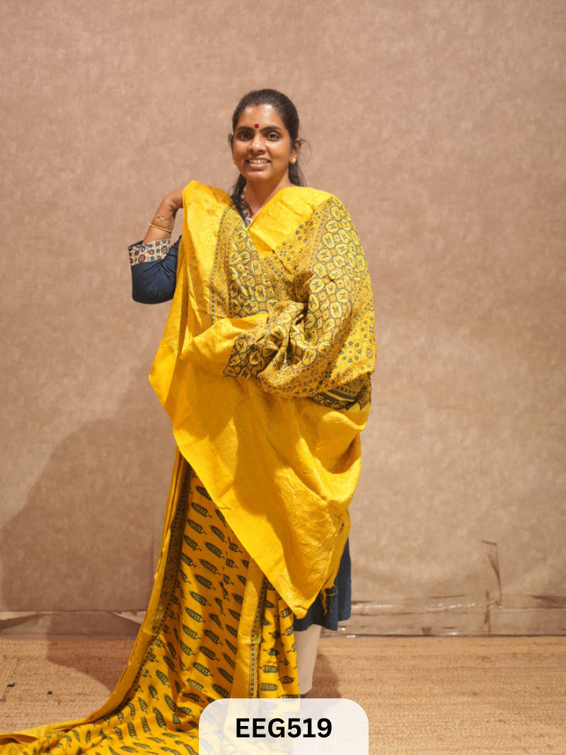 AJRAKH DOLA SILK SAREE
