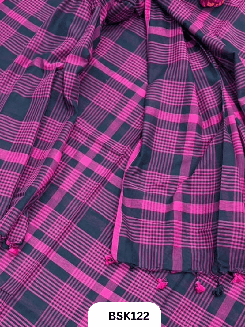 Mul Cotton Checks Top Duppata -2.5Mtr