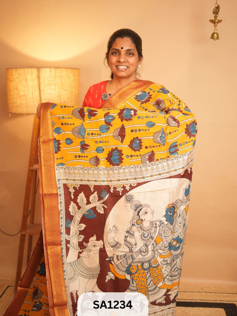 Kalamkari Chennuri Silk saree