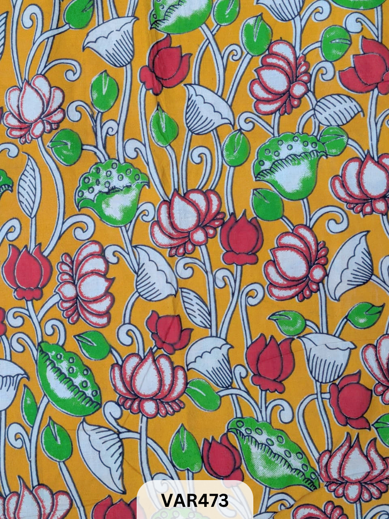 Kalamkari Hand printed - Fabric -1mtr