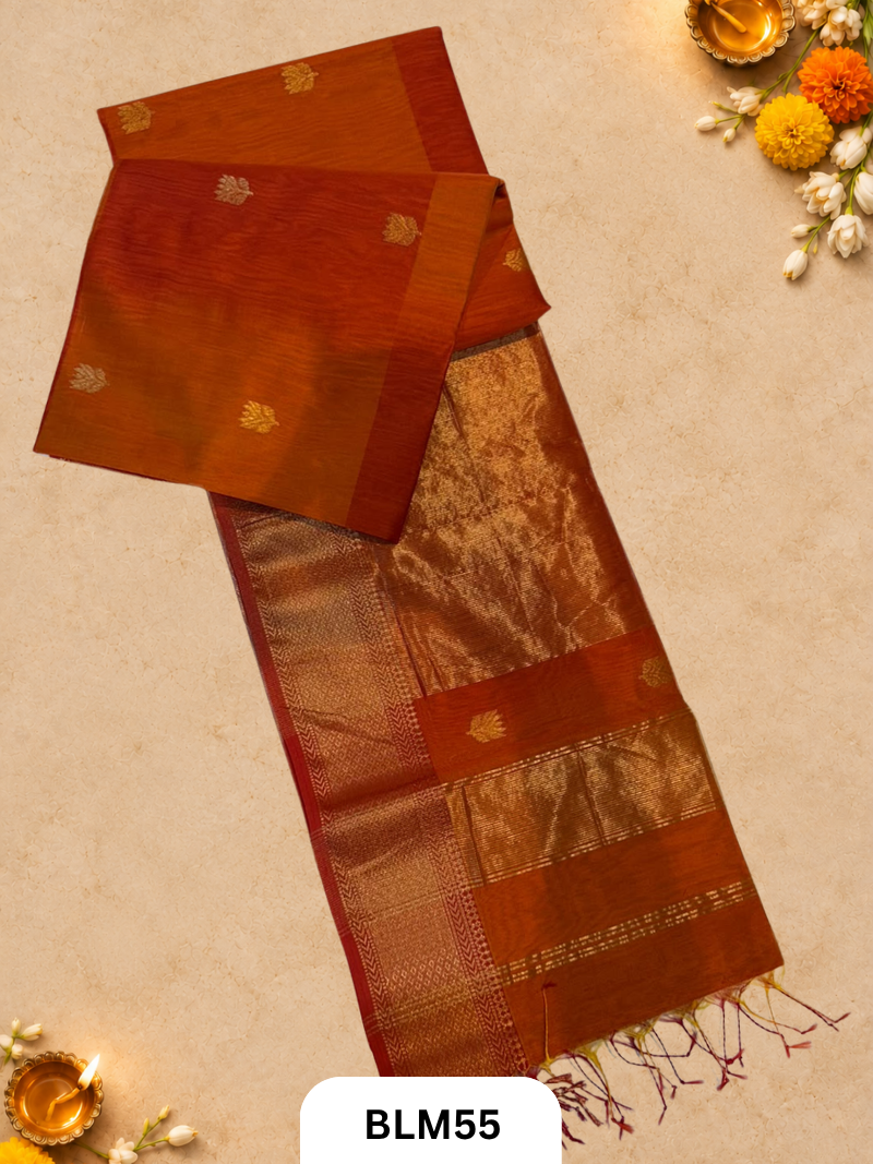 Maheshwari Lotus Buta Saree