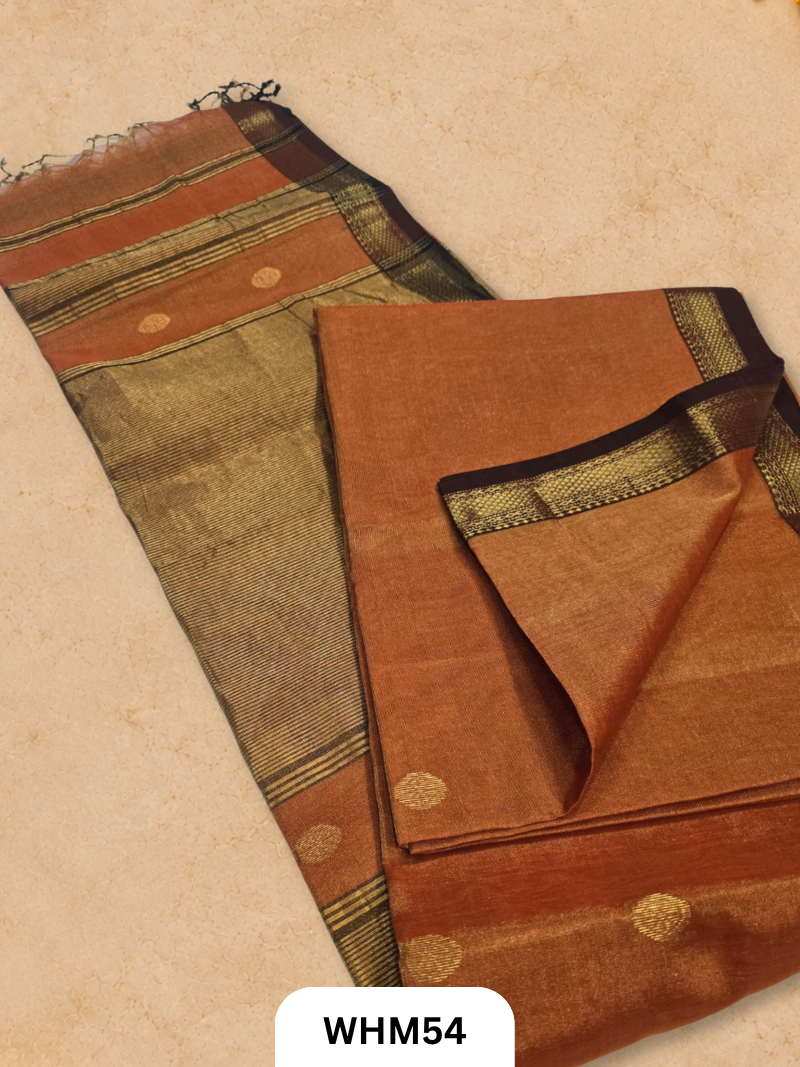 Tissue Maheshwari handloom all over ruhi full butti saree