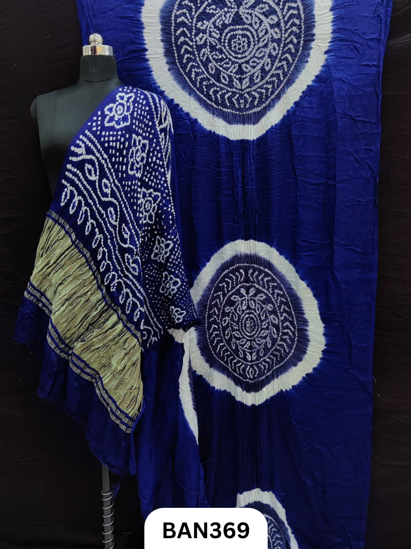 Semi Gaji Silk Tissue Pallu 4 Gul with 3D Dyeing Saree