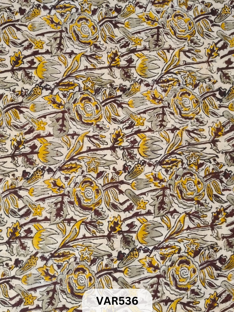 Kalamkari Hand printed - Fabric -2.5mtrs