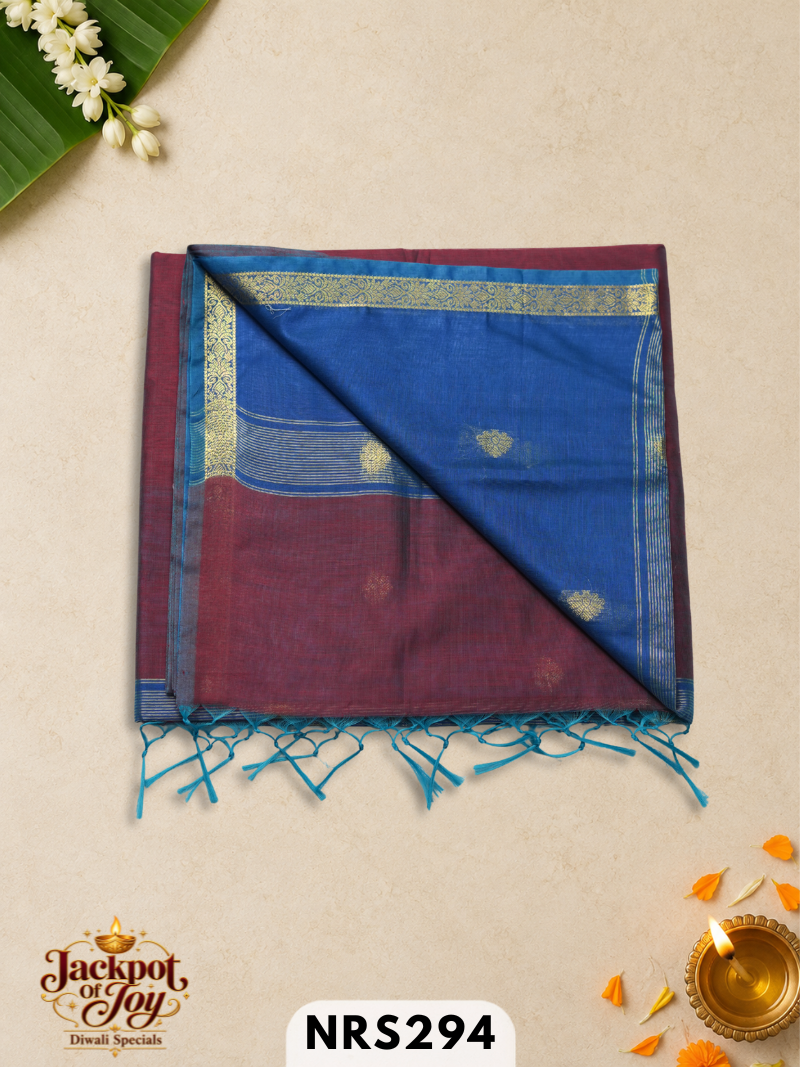 chanderi inspired maheswari saree