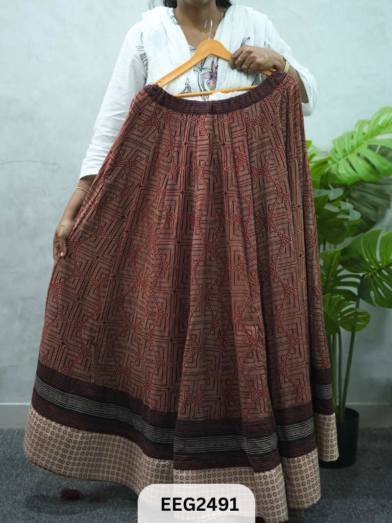 COTTON SKIRT 6 MTRS. FLARE-FREE SIZE