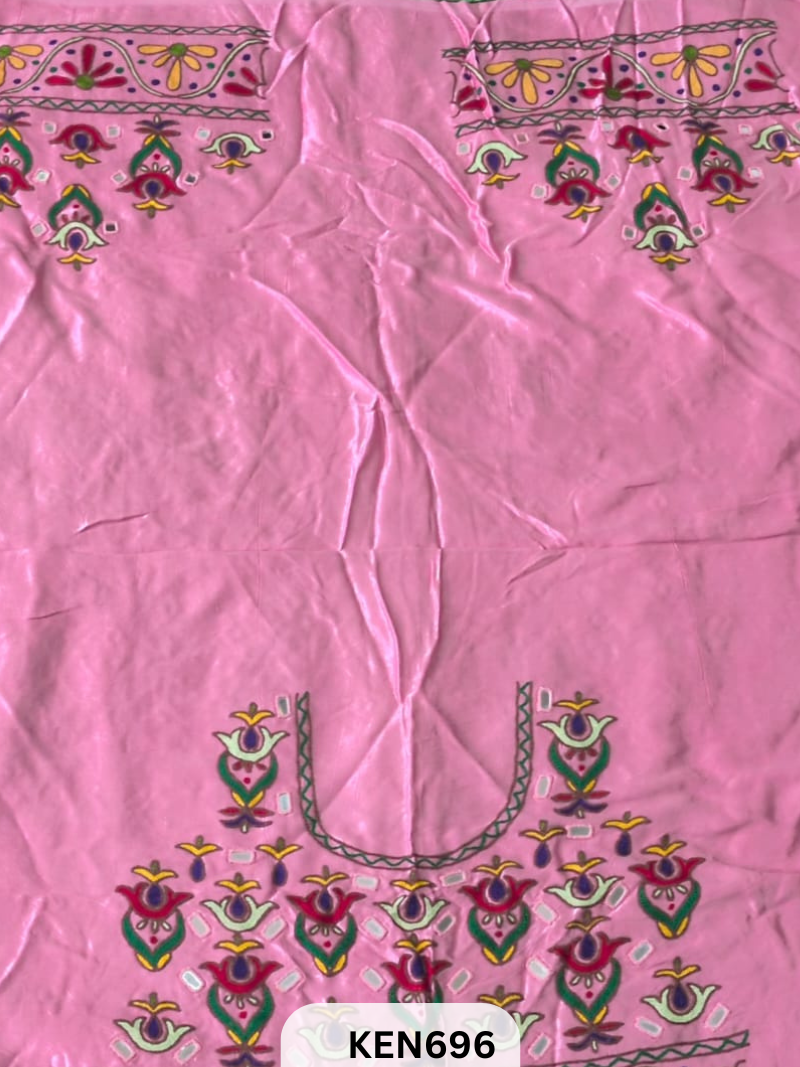 MASHRUSILK HAND AARIWORK UNSTITCHED BLOUSEPIECE