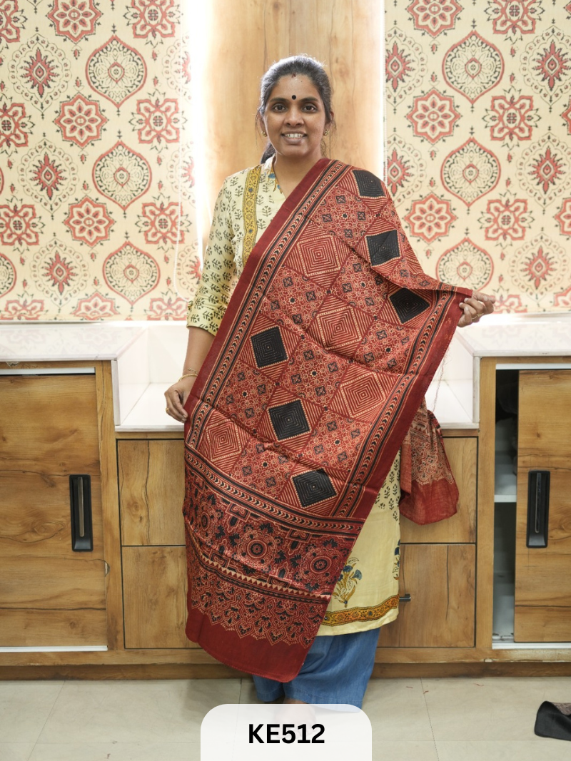 MASHRU HANDBLOCK PRINT STOLE