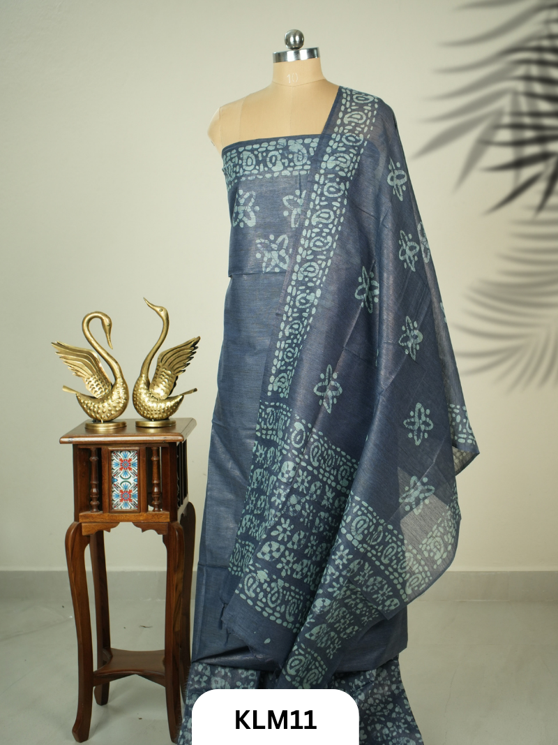 Semi Tussar Salwar Unstitched 3Pc Set