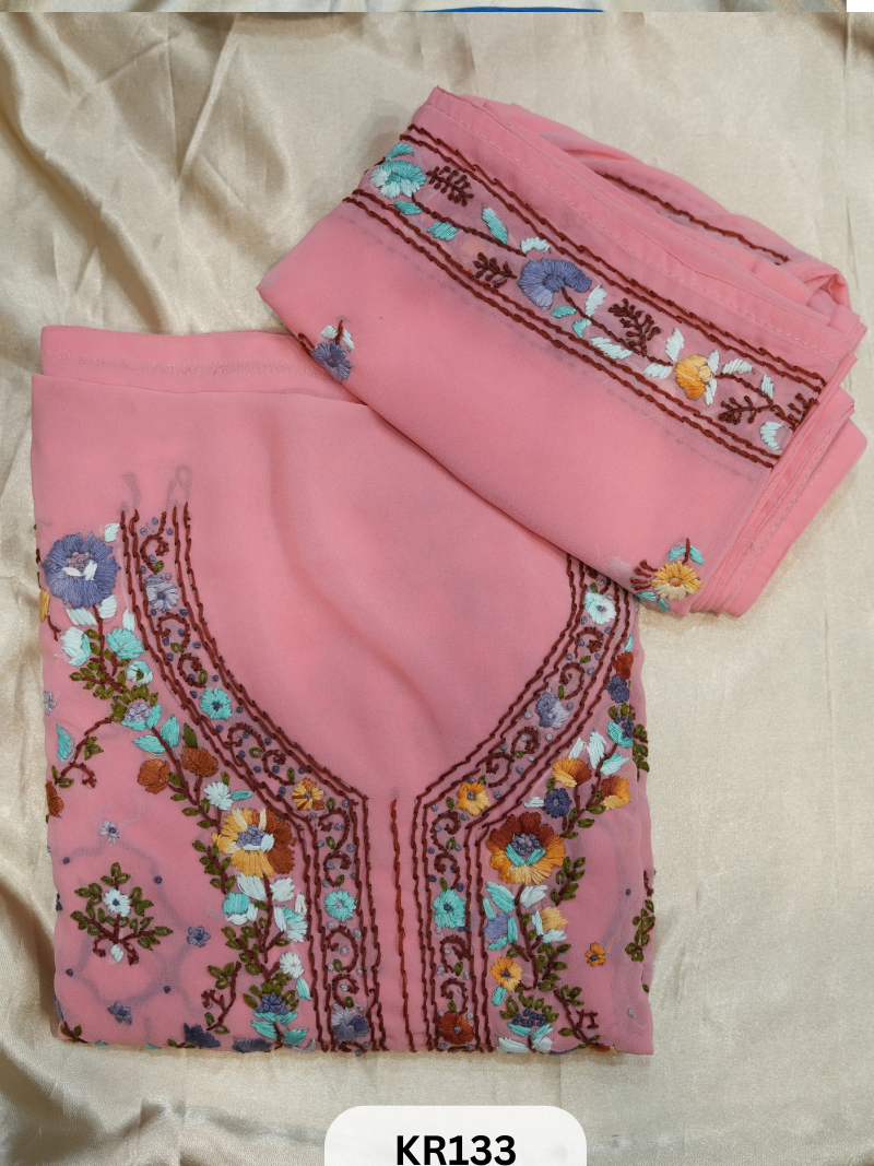 GEORGETTE SALWAR SUIT WITH BULLION | KANTHA KNOT