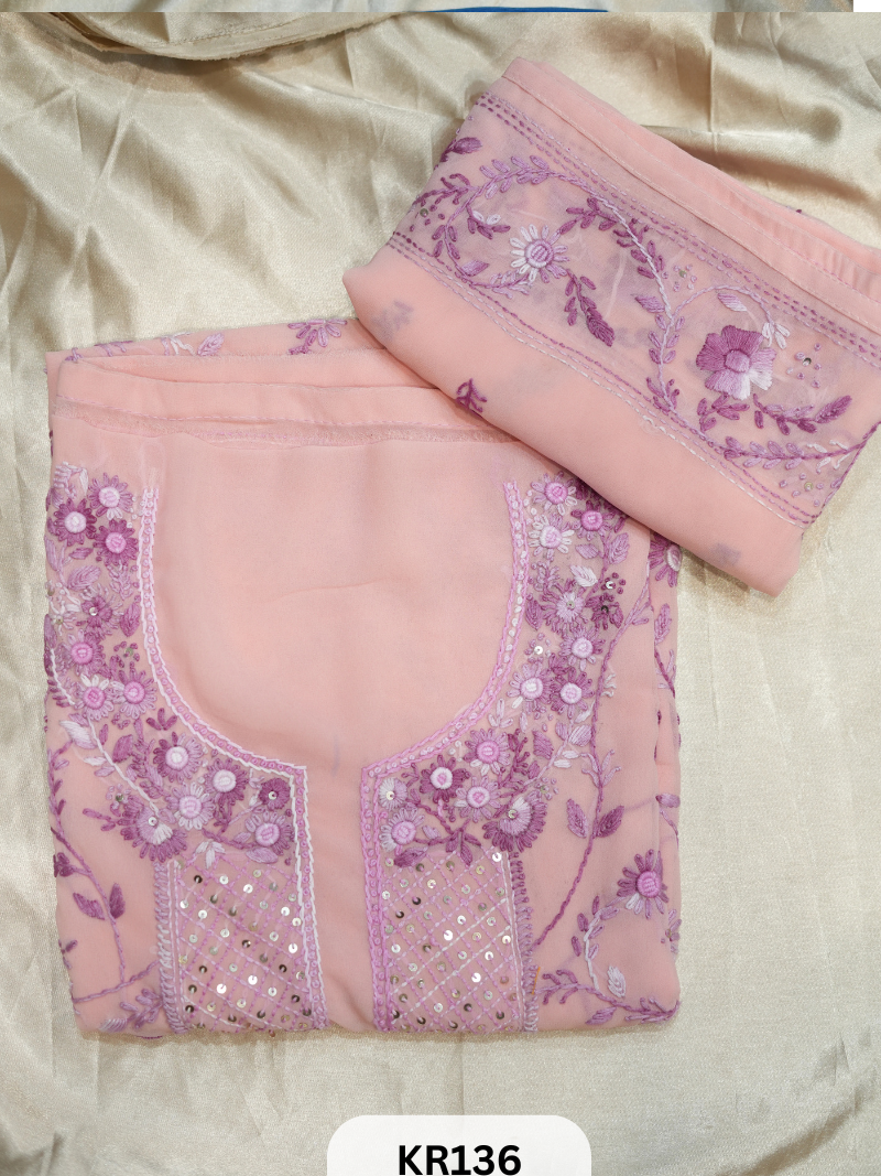 GEORGETTE SALWAR SUIT WITH BULLION | KANTHA KNOT