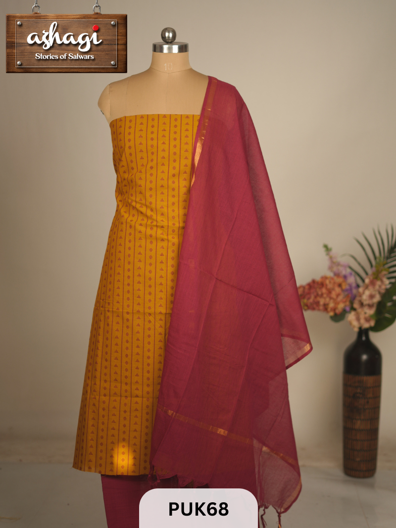 COTTON 1000 BUTTA SALWAR SUIT - 3PCS