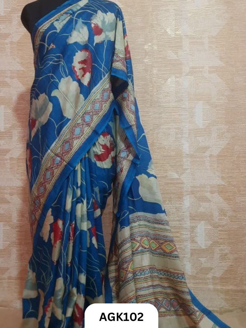 Gaachi by Nethi Tassar – Hand Block & Screen Print Saree with Blouse Piece