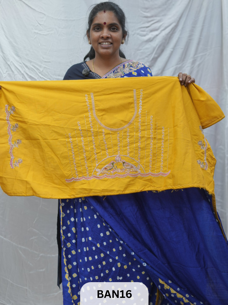 BANDHANI DESIGNER WORK WITH BANDHANI PALLU