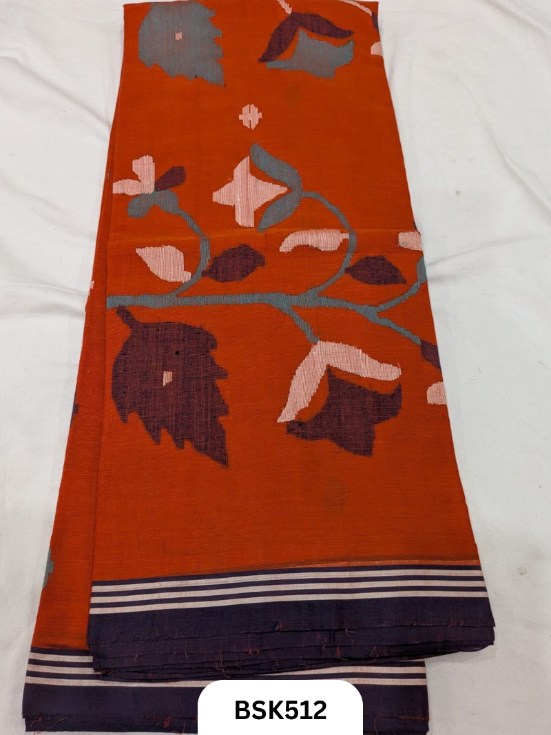 Handloom Pure Mul Cotton With Jamdhani Weave Saree