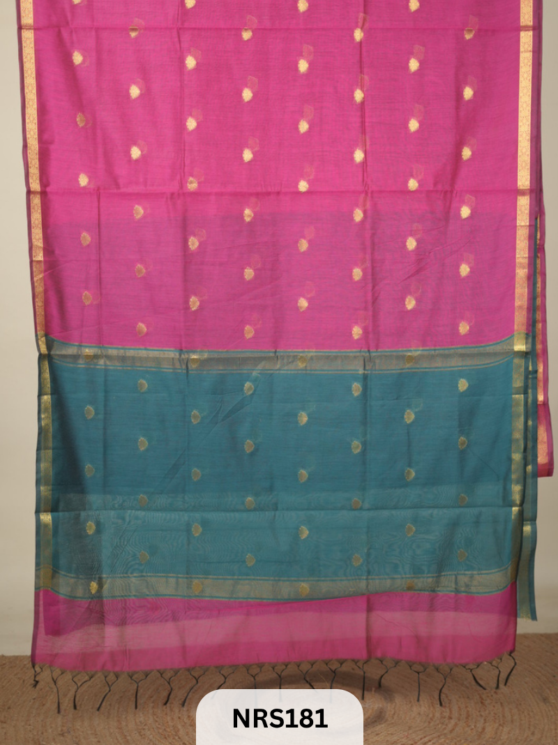 CHANDERI INSPIRED MAHESWARI SAREE