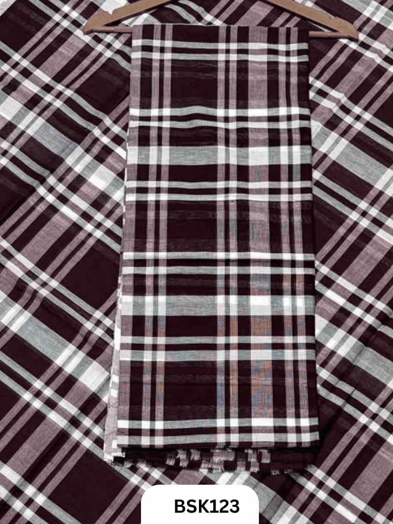 Mul Cotton Checks Top Duppata -2.5Mtr