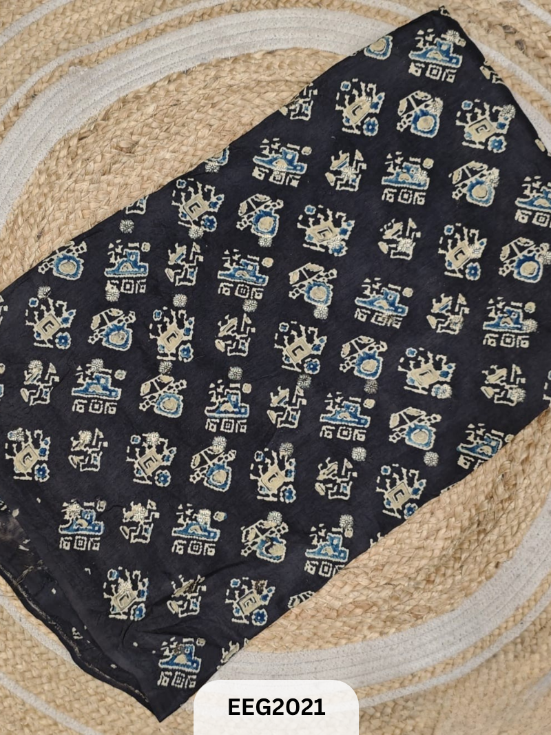 DOLA SILK AJRAKH FABRIC-1MTR