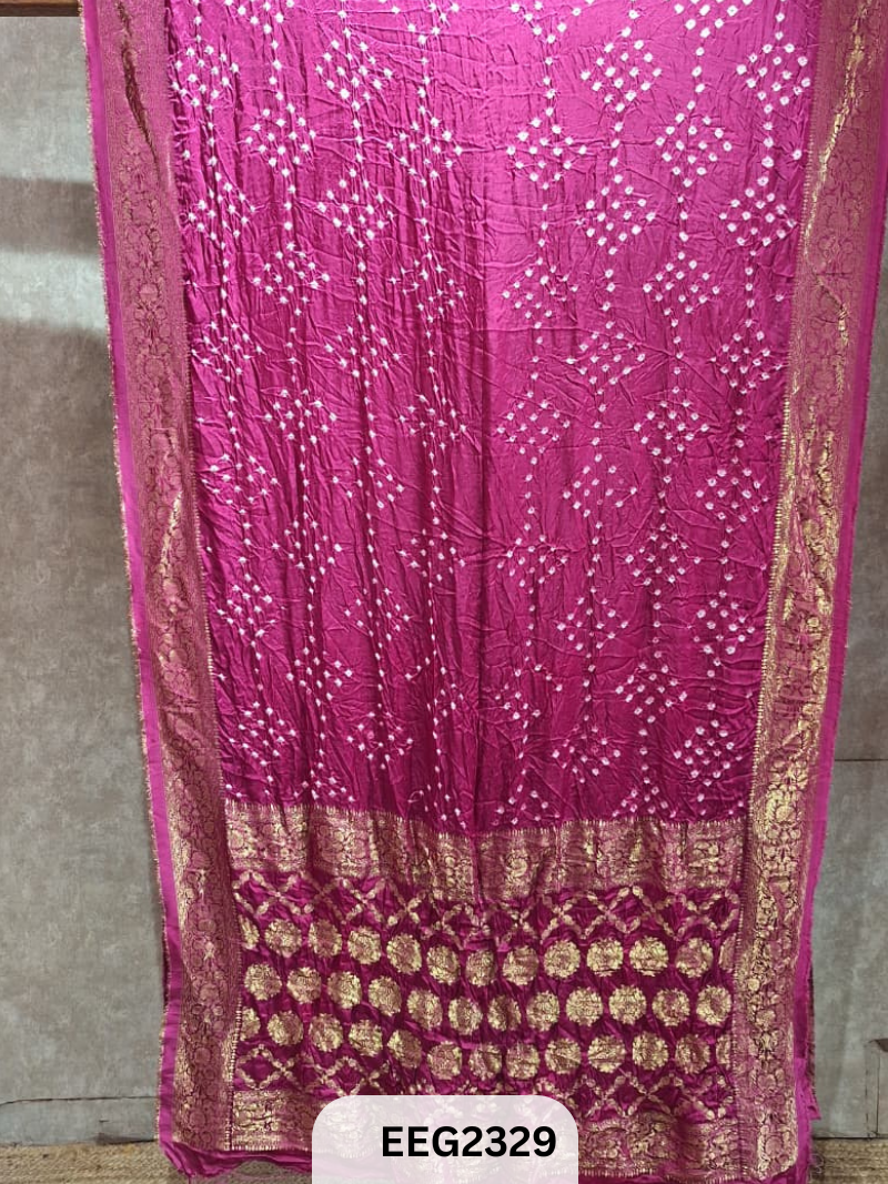 MODAL FUSIOIN SAREE WITH DOLA BORDER - EXCLUSIVE
