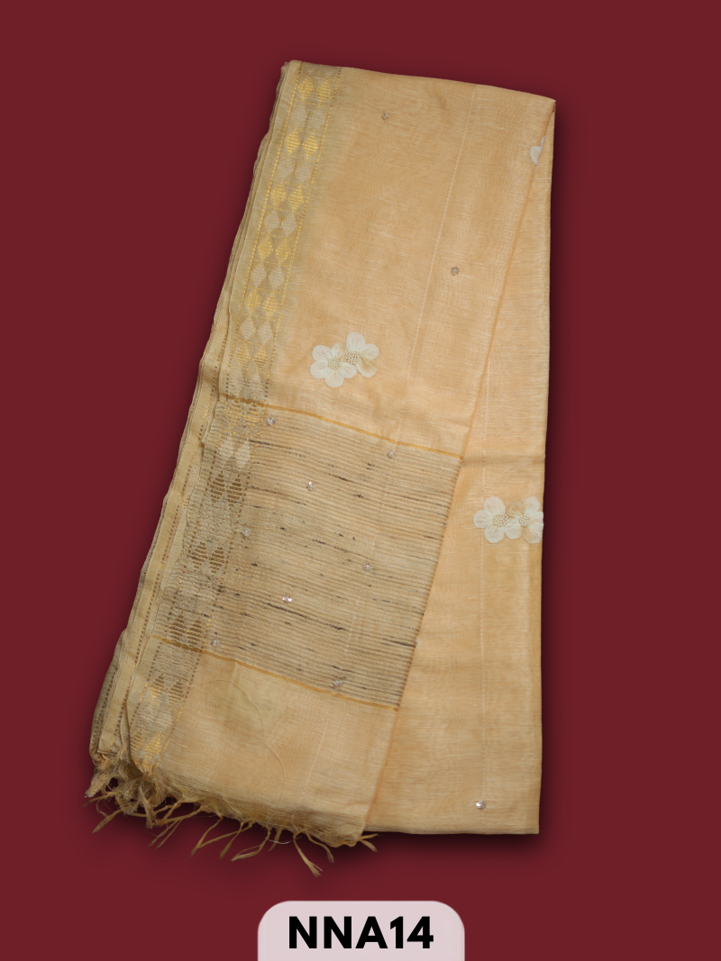 PURE TUSSAR DESIGNER PIECE SAREE