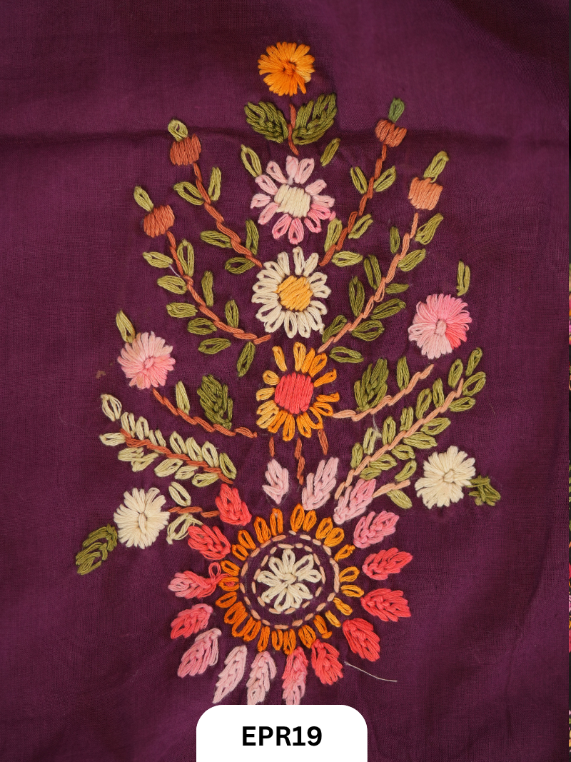 Mul Cotton Tie & Die With Bullion Stitch Saree