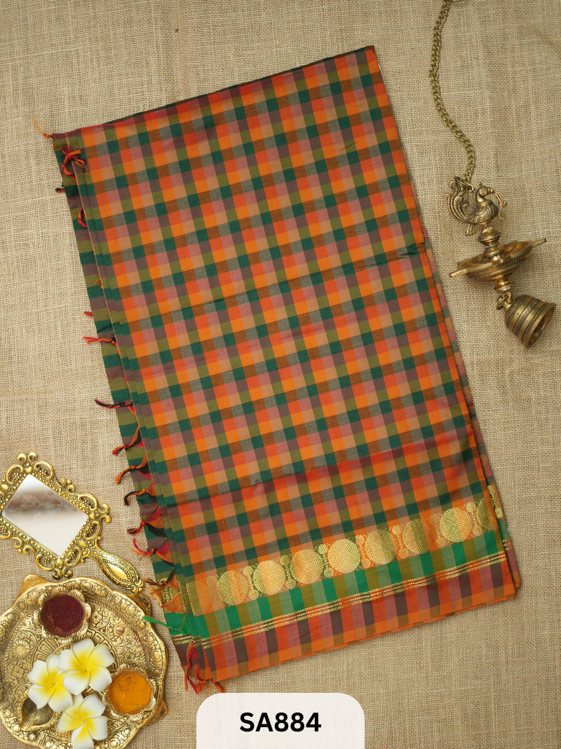 PURE HANDLOOM SILK COTTON SAREE | KATTAM