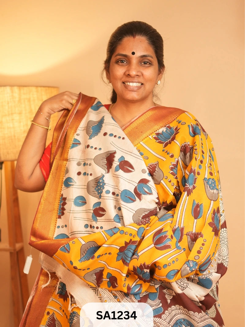 Kalamkari Chennuri Silk saree