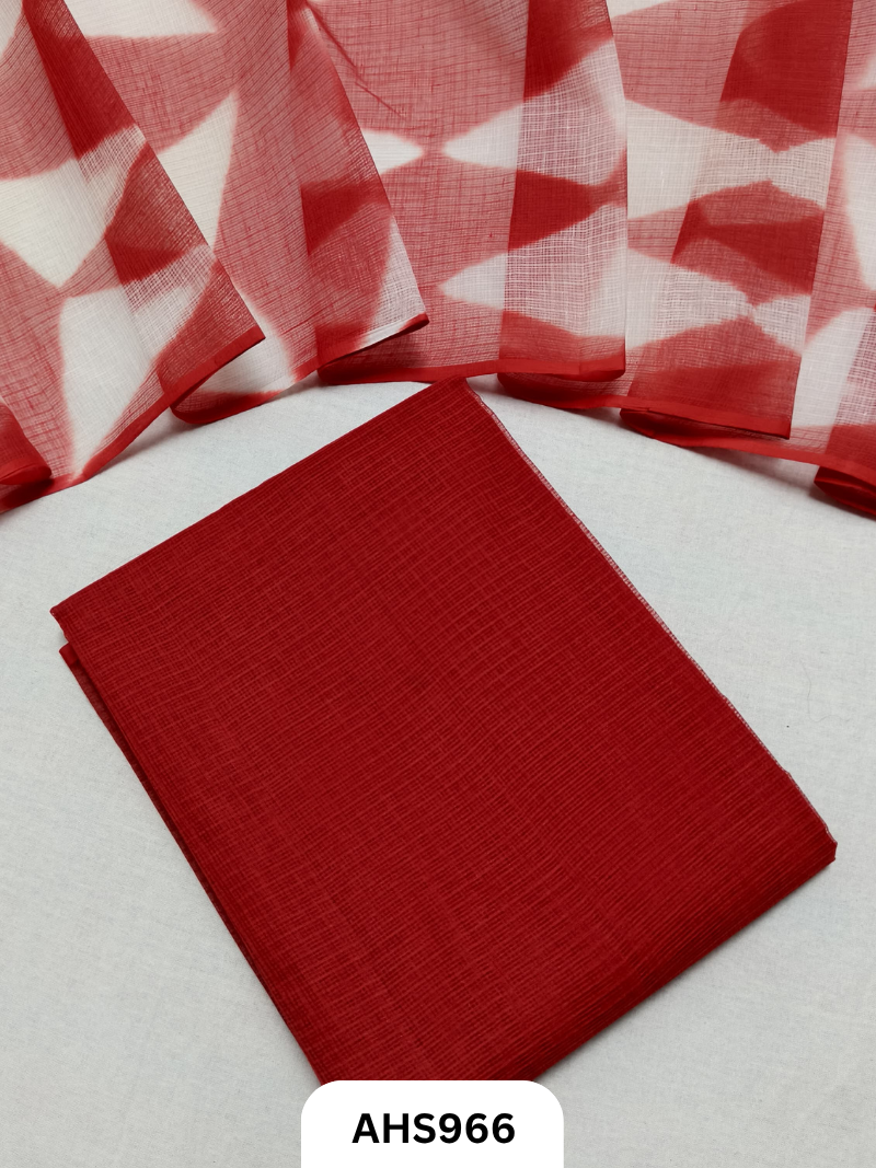 Pure Kota Cotton Shibori Print Dress Material Top & Dupatta 2.5mtr