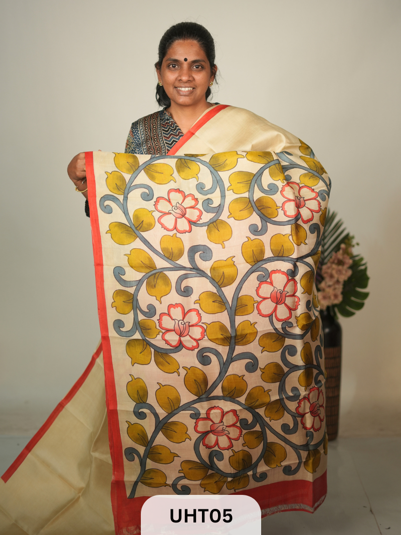 PURE MURSHIDABAD HANDPAINTED SAREE