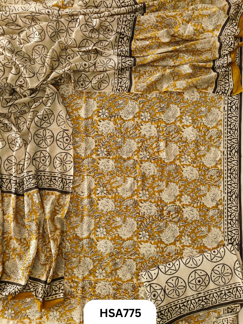 Exclusive Bagru Handblock Print Salwar Suit 3pcs