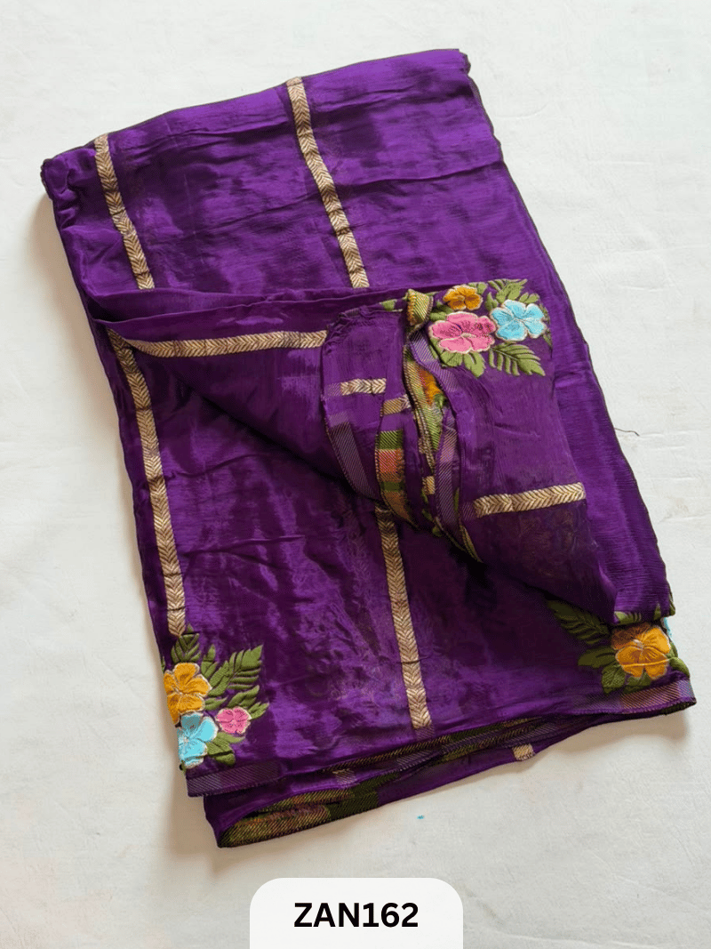 BANARASI CHINON KHADDI MEENA SAREE