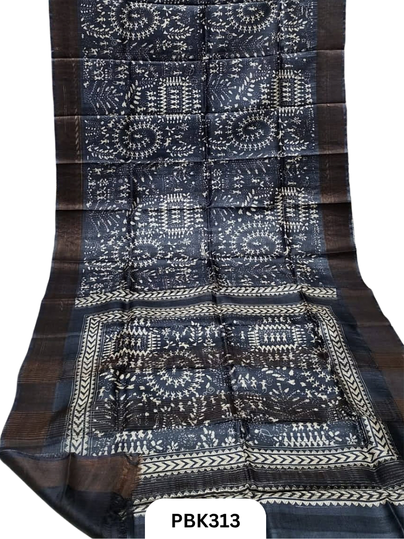 Pure Handloom Tussar Silk Saree