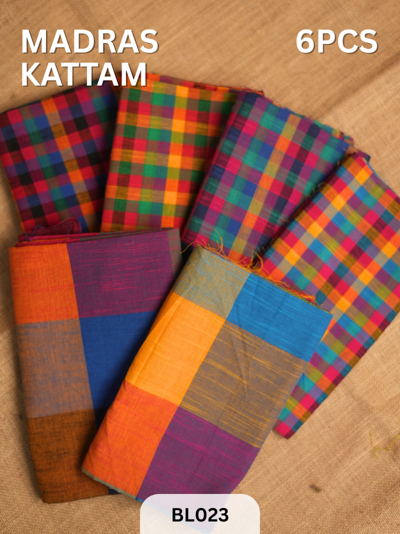 CHENNAI KATTAM BLOUSE - 6 PCS
