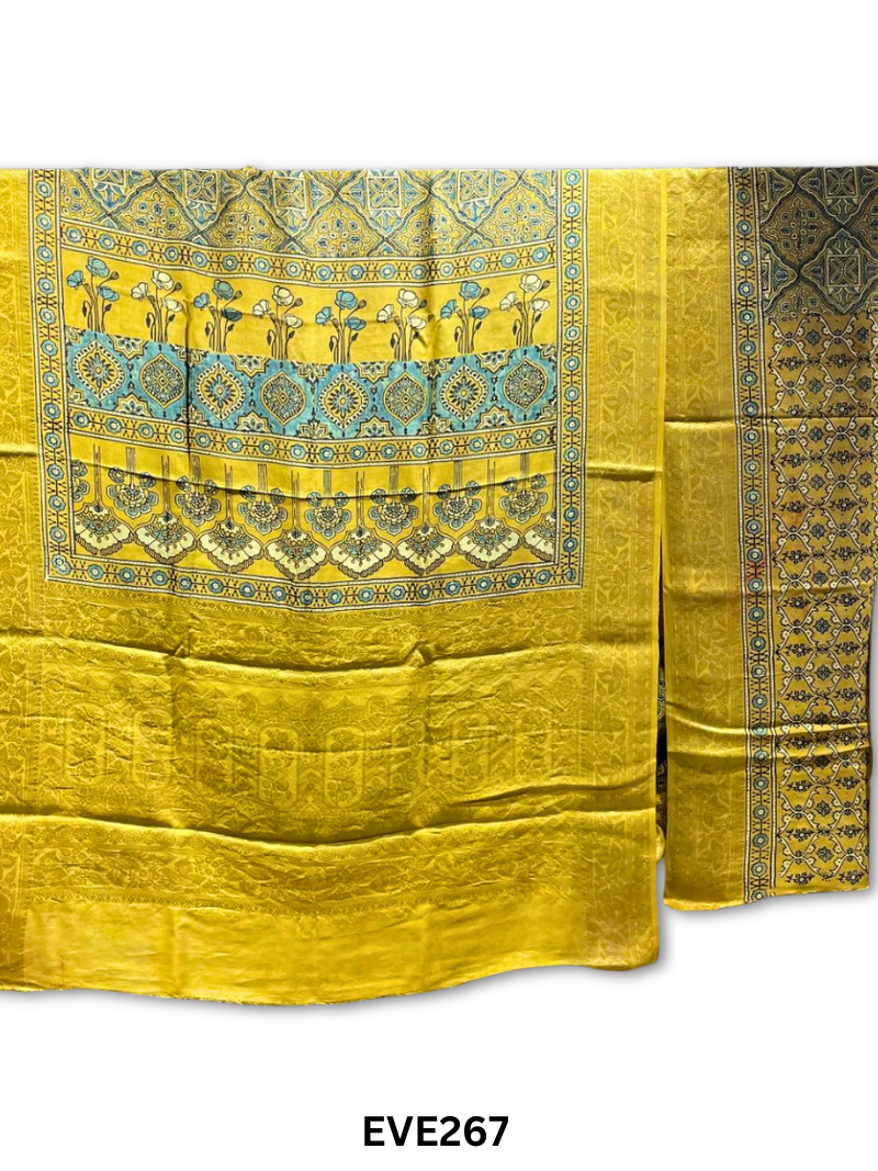 Dola Silk Ajrakh Saree