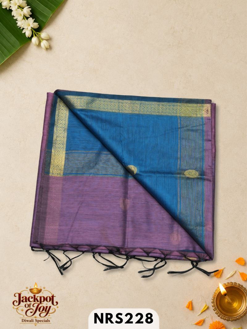 chanderi inspired maheswari saree