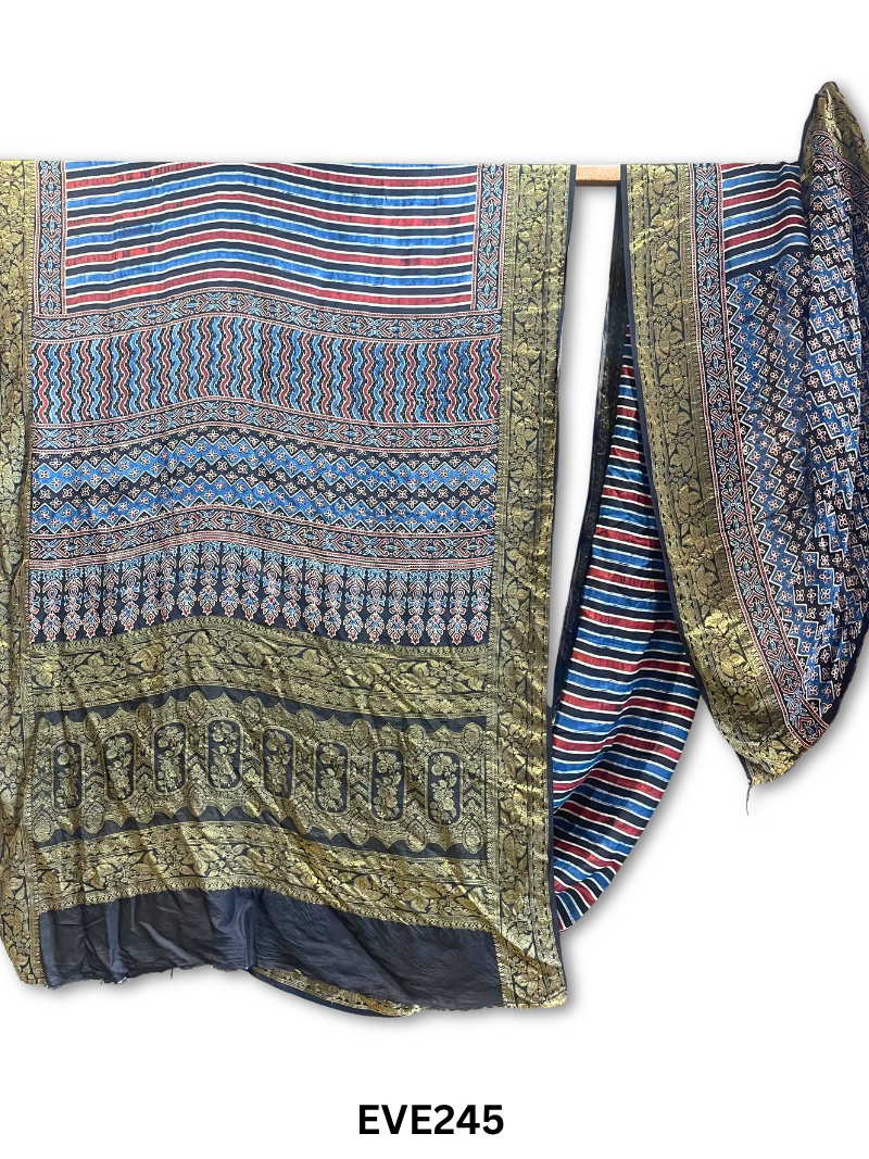 Dola Silk Ajrakh Saree