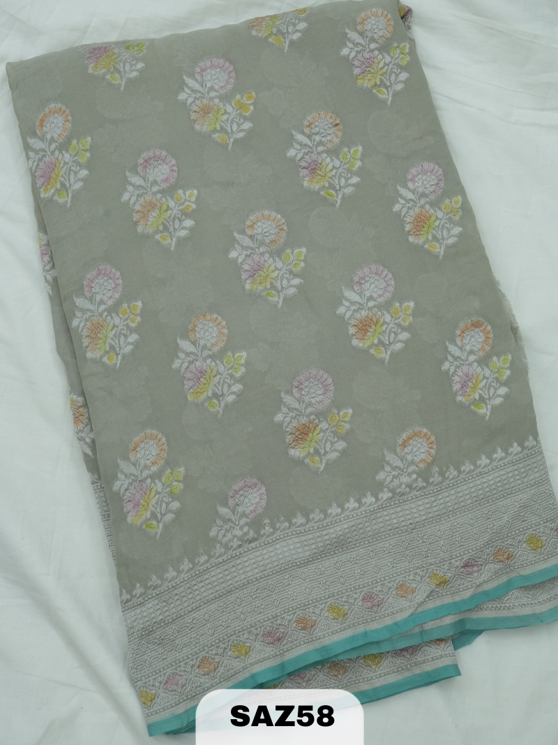 BANARAS PURE KHADI GEORGETTE WITH RANGKAAT SAREE