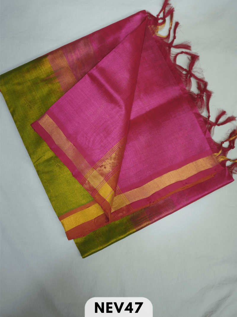 SMALL BORDER WITH BODY BUTTA SILK COTTON SAREE